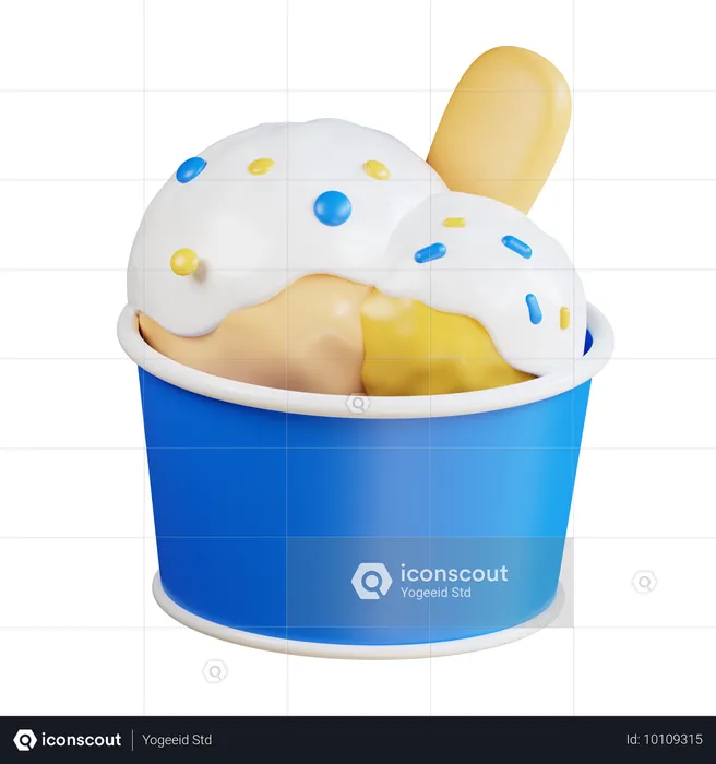 Gelato becher eis  3D Icon