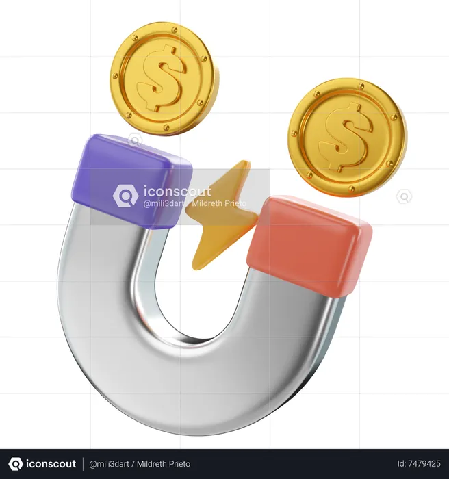 Geld anziehen  3D Icon