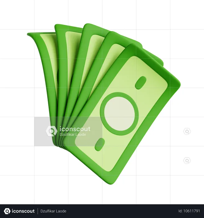 Geld Bargeld  3D Icon