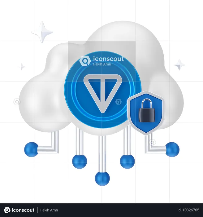 Geld Cloud Sicherheit  3D Icon