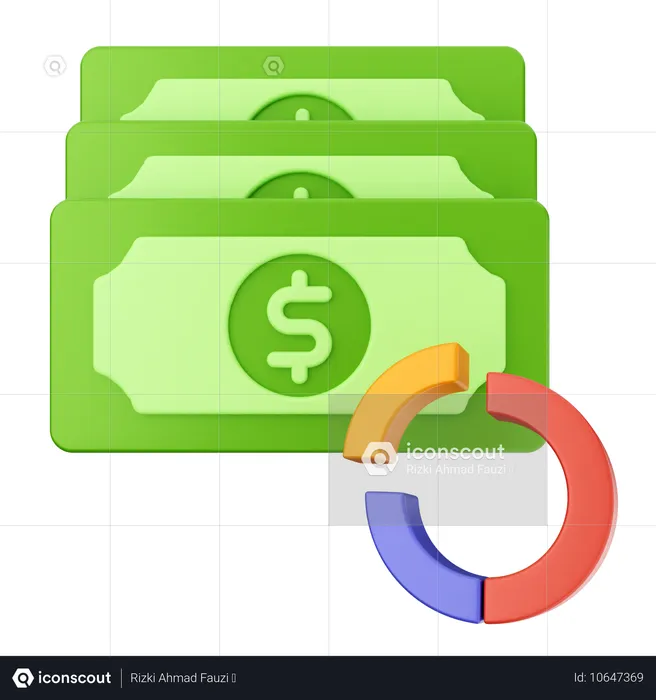 Geld Diagramm Finanzen  3D Icon