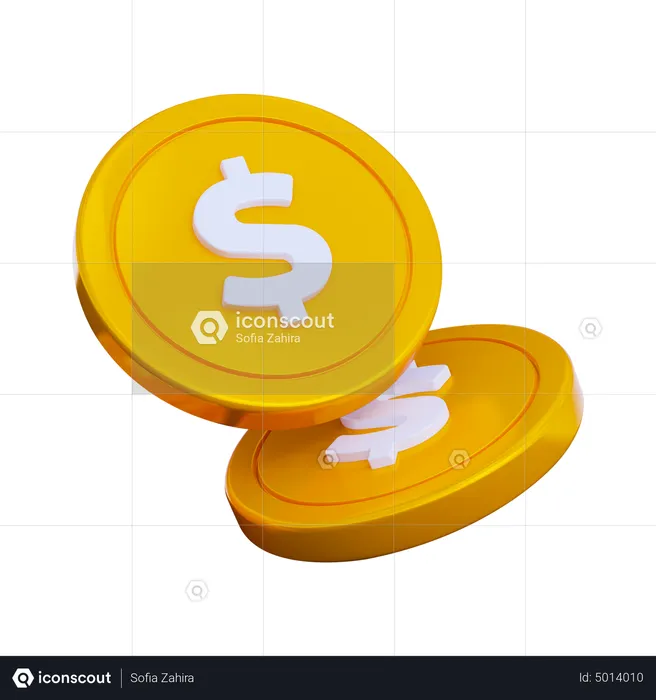 Geld dollar münze  3D Icon