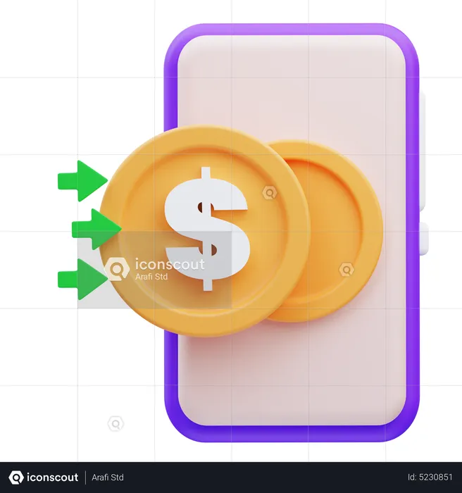 Geld erhalten  3D Icon