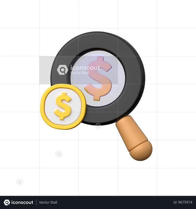 Geld finden  3D Icon