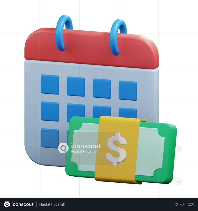 Geldkalender  3D Icon