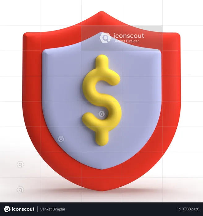 Geldschild  3D Icon