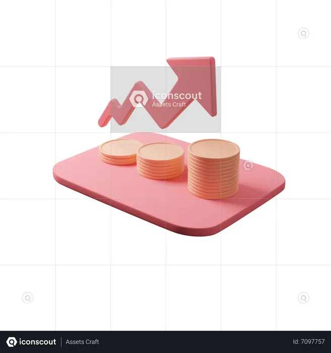 Geld wächst  3D Icon