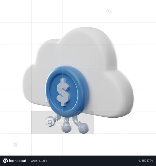 Geldwolke  3D Icon