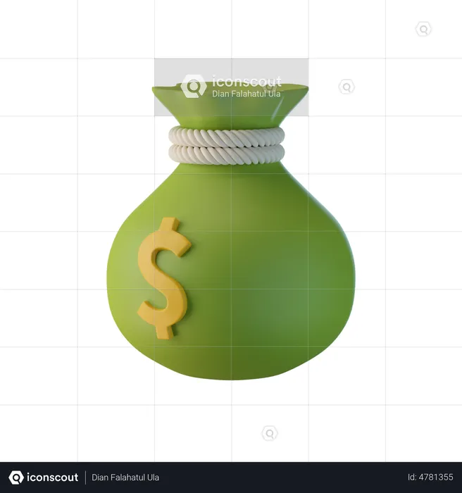 Geldtasche  3D Icon