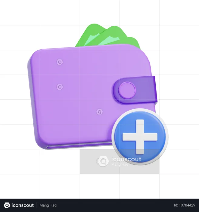 Geldbörse hinzufügen  3D Icon