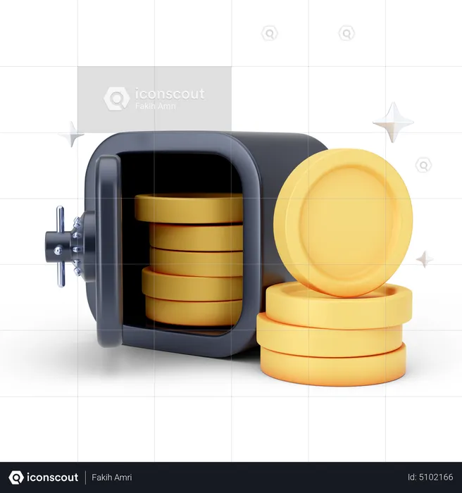Geldschließfach  3D Icon