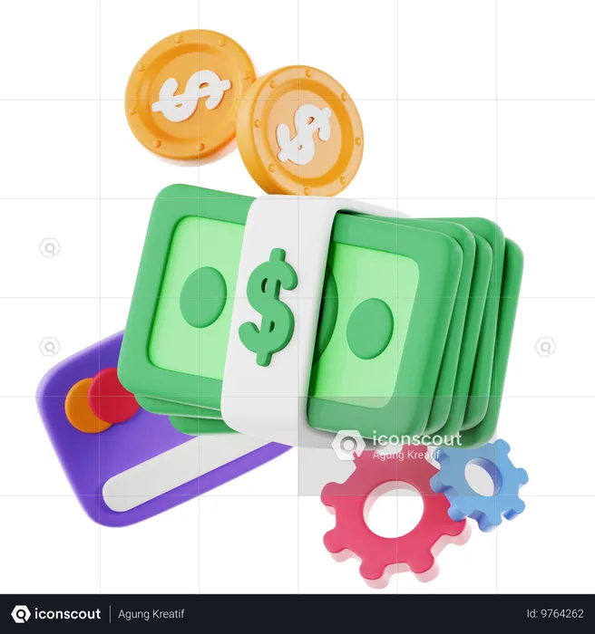 Geldtransaktionen  3D Icon