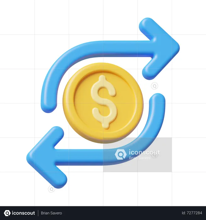 Geldtransfer  3D Icon