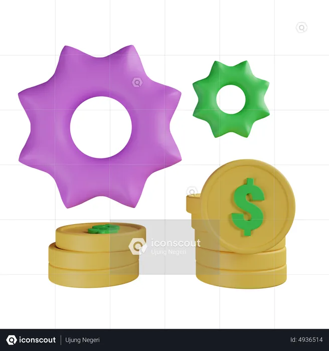 Geld Management  3D Icon