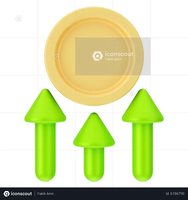 Geldmengenwachstum  3D Icon