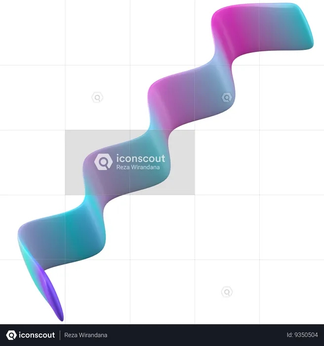 Gelombang Abstract Shapes  3D Icon