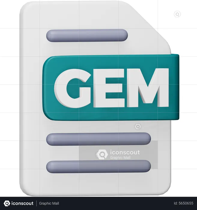Gem File  3D Icon