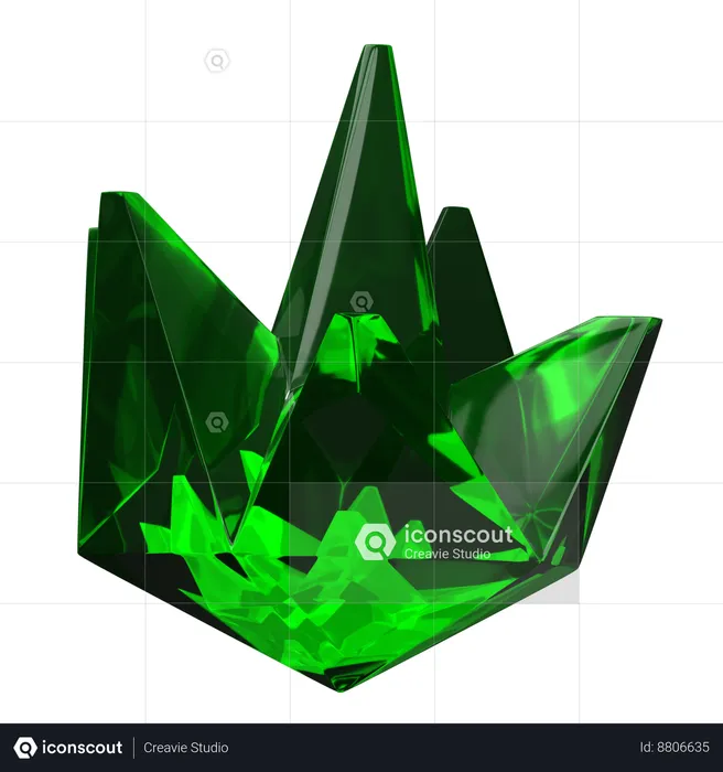 Gemme verte  3D Icon