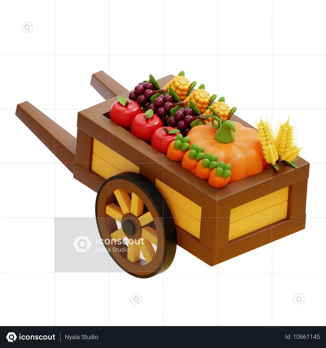 Gemüsewagen  3D Icon