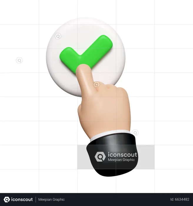 Genehmigen  3D Icon