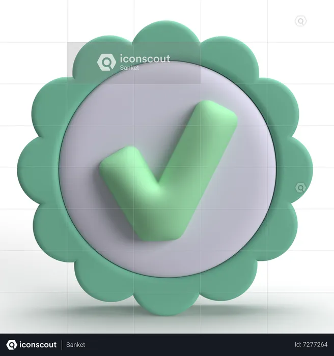 Genehmigt  3D Icon