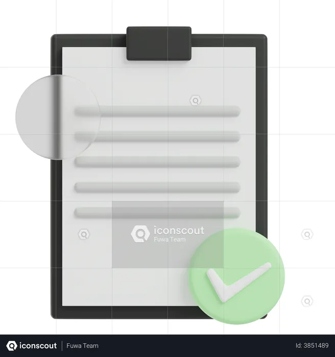 Genehmigte Aufgabe  3D Icon