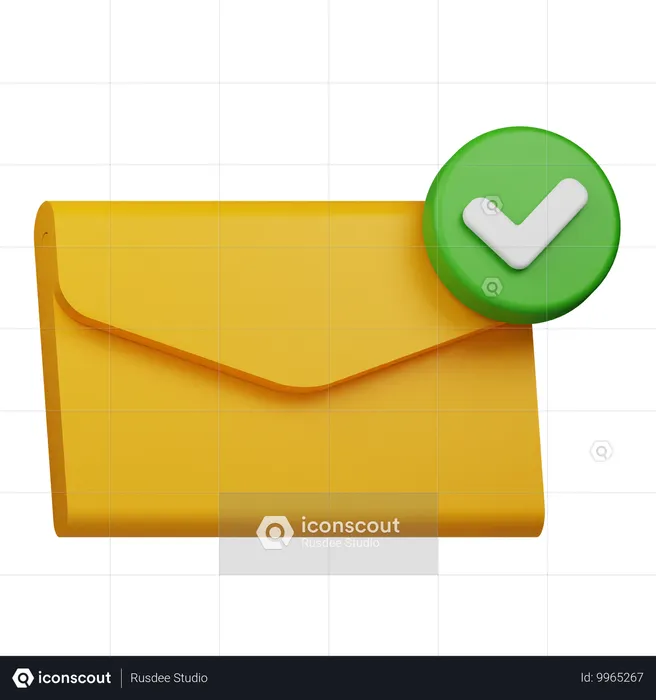 Genehmigte E-Mail  3D Icon