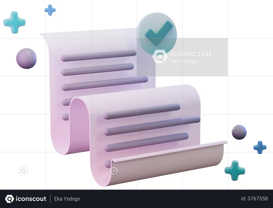 Formular genehmigen  3D Illustration