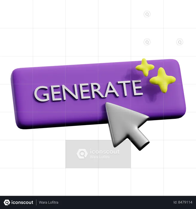 Generate AI Button  3D Icon