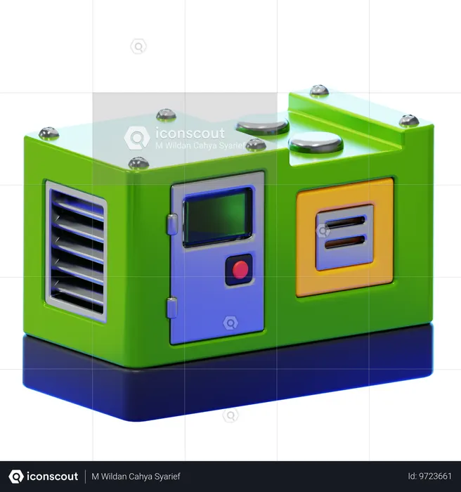 Générateur de courant  3D Icon