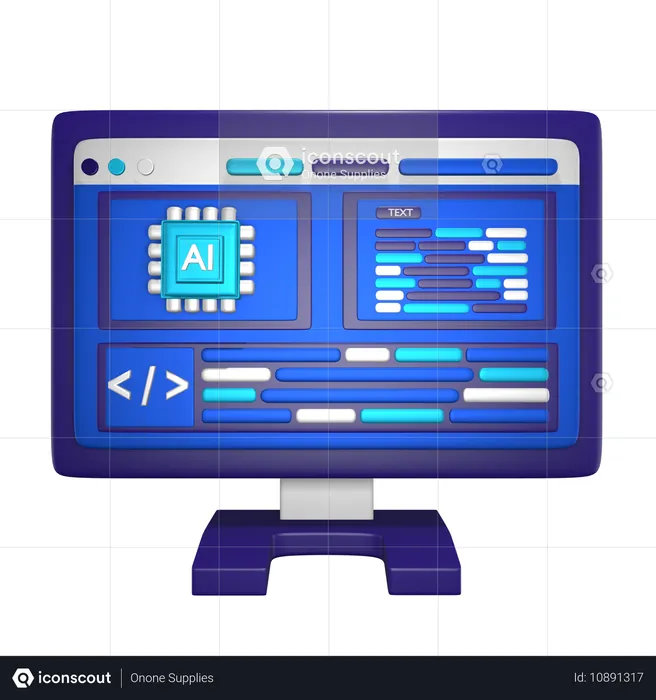 Générateur de texte IA  3D Icon