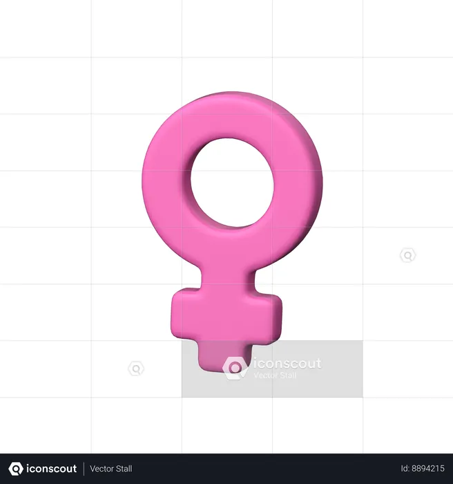 Genero femenino  3D Icon