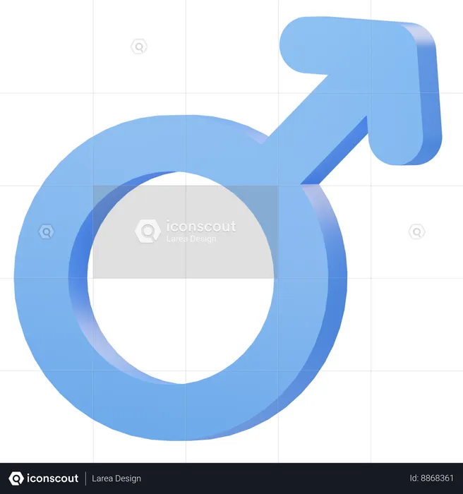 Género masculino  3D Icon