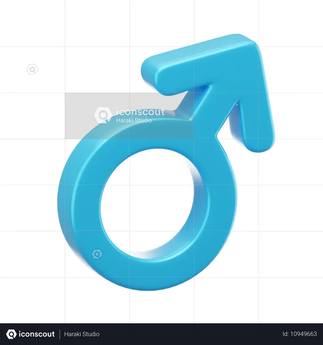 Género masculino  3D Icon