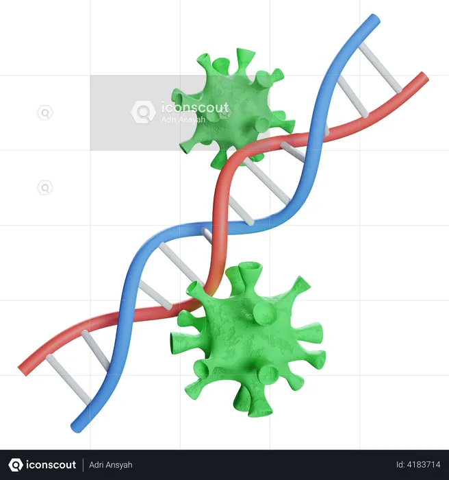 Genética do corona vírus  3D Illustration