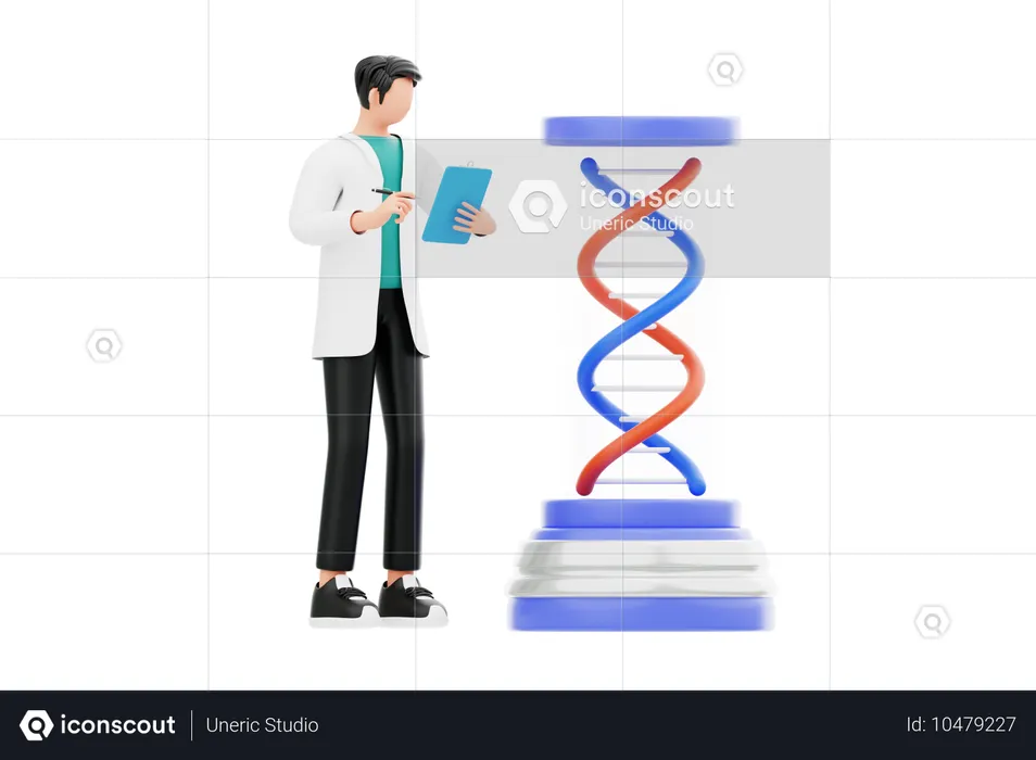 Pesquisa genética  3D Illustration