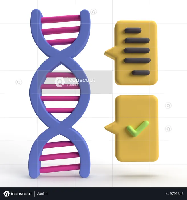 Genetics  3D Icon