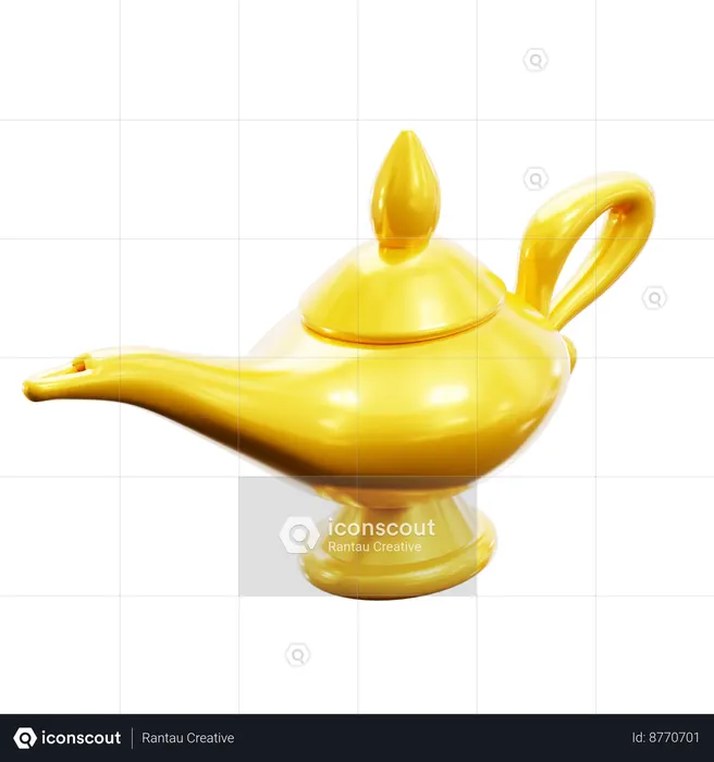 Genie Lamp  3D Icon