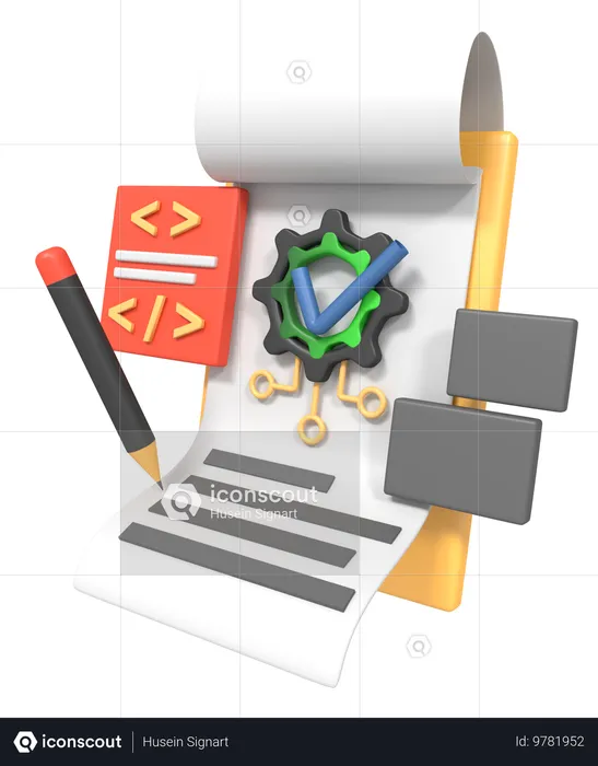 Génie logiciel  3D Icon