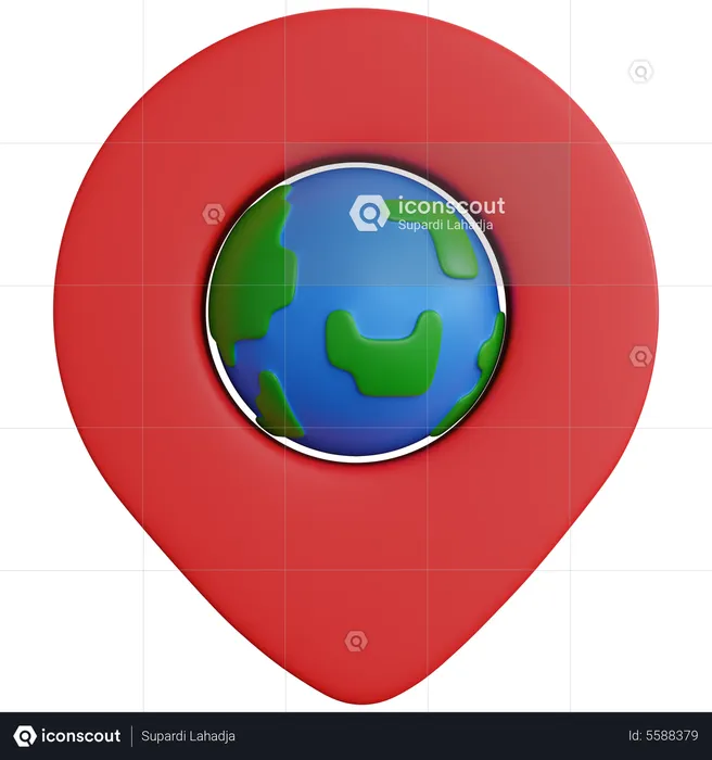 Geo Location  3D Icon