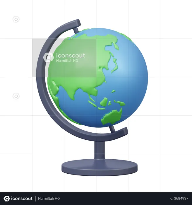 Globo geográfico  3D Illustration