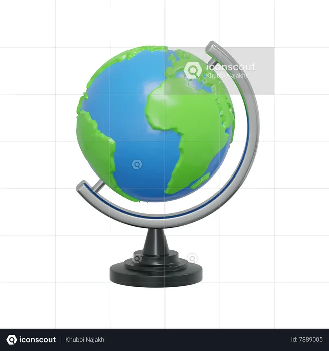 Globo geográfico  3D Icon