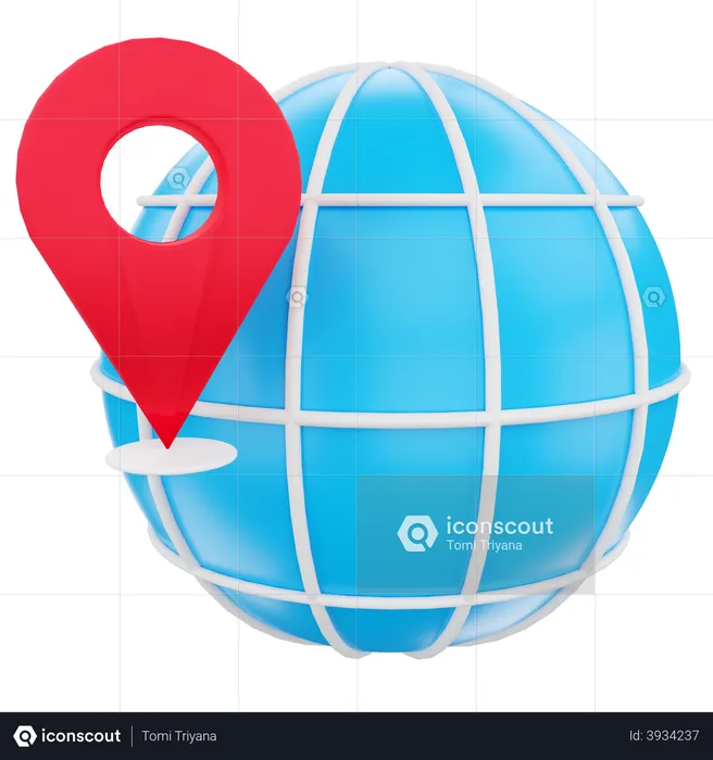 Geographic location  3D Icon