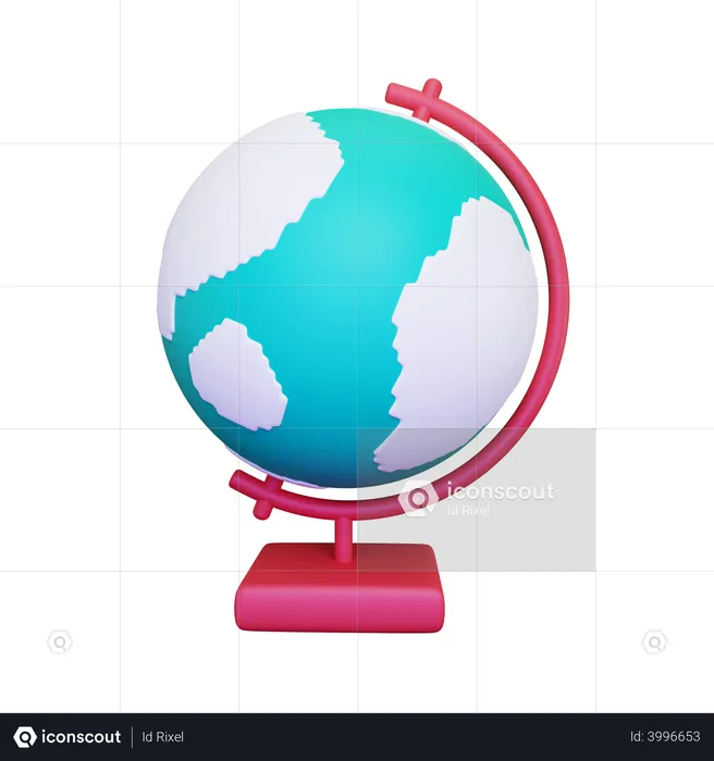Geographical Globe  3D Illustration