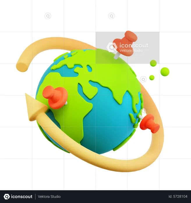 Geographical Location  3D Icon
