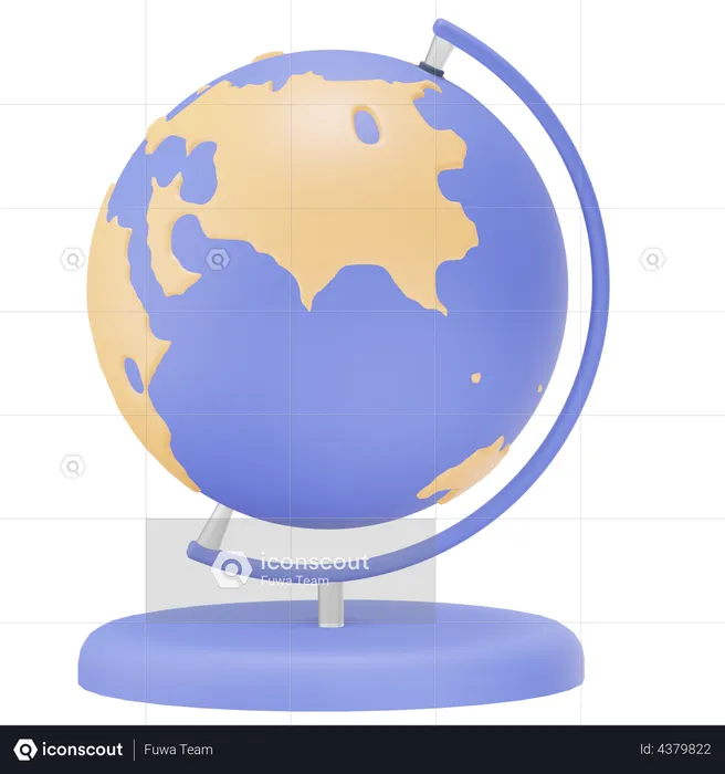 Geography Globe  3D Illustration