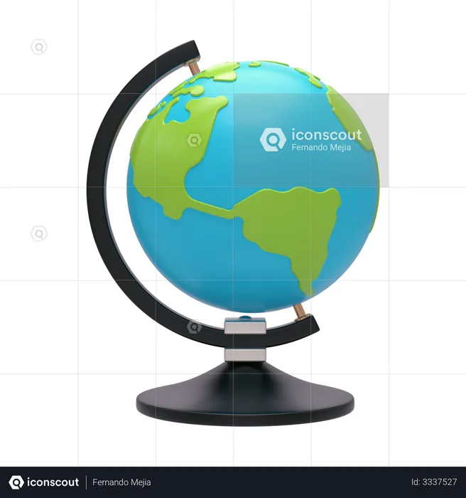 Geography Globe  3D Illustration
