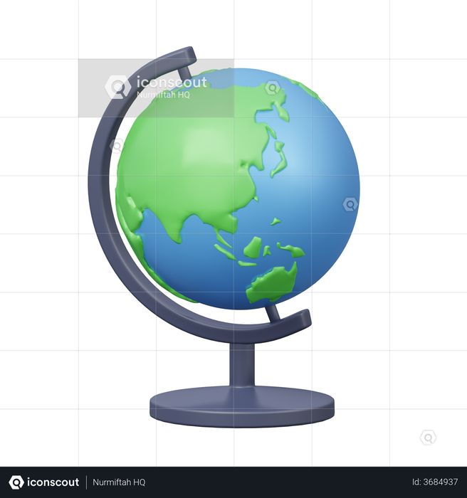 Geography Globe 3D Illustration
