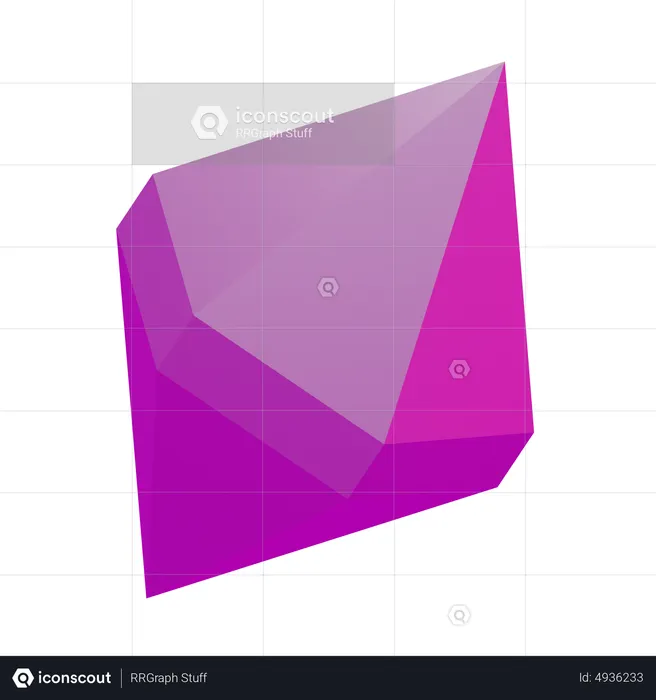 Geometria básica do diamante  3D Icon