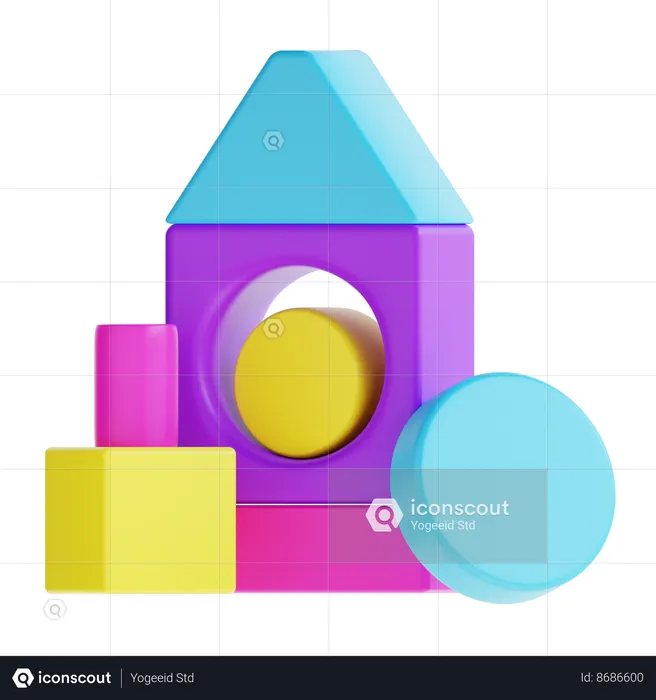 Geometric Shape Toys  3D Icon